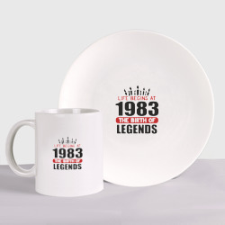 Набор: тарелка + кружка 1983 - рождение легенды