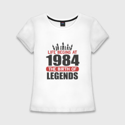 Женская футболка хлопок Slim 1984 - рождение легенды