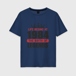 Женская футболка хлопок Oversize 1984 - рождение легенды