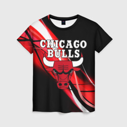 Женская футболка 3D Chicago bulls Чикаго буллс