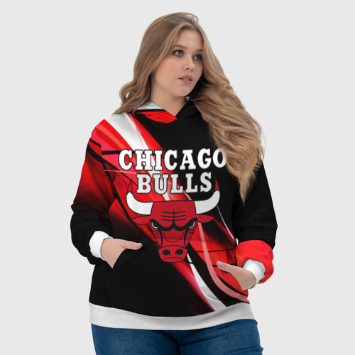 Женская толстовка 3D Chicago bulls Чикаго буллс, цвет 3D печать - фото 6