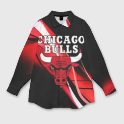 Мужская рубашка oversize 3D Chicago bulls Чикаго буллс