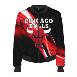 Женский бомбер 3D Chicago bulls Чикаго буллс