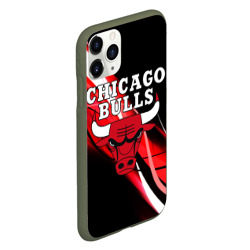 Чехол для iPhone 11 Pro матовый Chicago bulls Чикаго буллс - фото 2