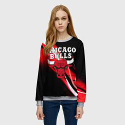Женский свитшот 3D Chicago bulls Чикаго буллс - фото 2