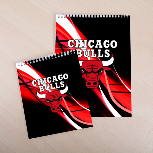 Скетчбук Chicago bulls Чикаго буллс, цвет белый - фото 4