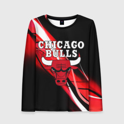 Женский лонгслив 3D Chicago bulls Чикаго буллс