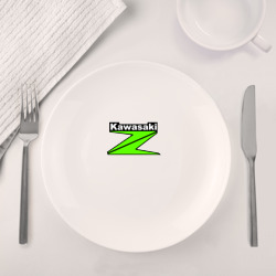 Набор: тарелка + кружка Большой логотип кавасаки - фото 2