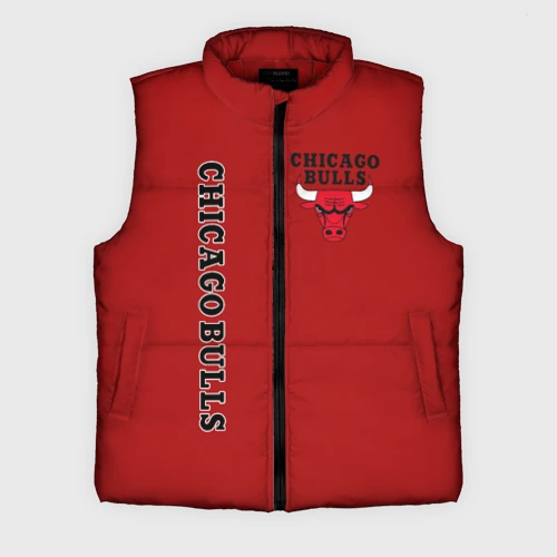 Мужской жилет утепленный 3D Chicago bulls Чикаго буллс