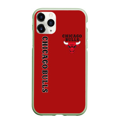 Чехол для iPhone 11 Pro матовый Chicago bulls Чикаго буллс