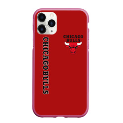 Чехол для iPhone 11 Pro Max матовый Chicago bulls Чикаго буллс