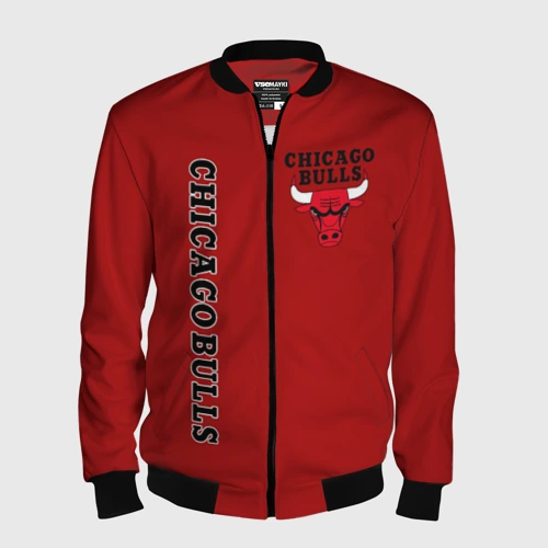 Мужской бомбер 3D Chicago bulls Чикаго буллс