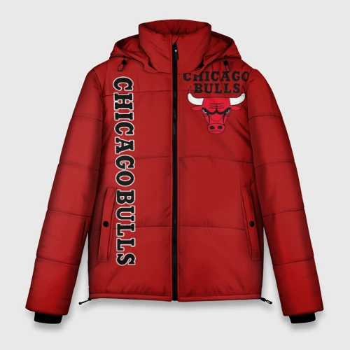 Мужская зимняя куртка 3D Chicago bulls Чикаго буллс