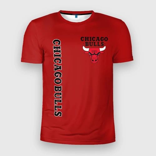 Мужская футболка 3D Slim Chicago bulls Чикаго буллс