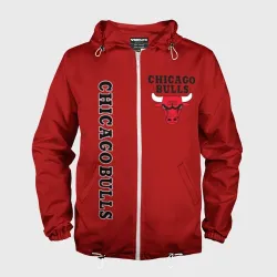 Мужская ветровка 3D Chicago bulls Чикаго буллс
