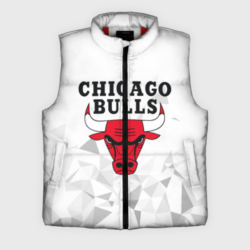 Мужской жилет утепленный 3D Chicago bulls, цвет красный