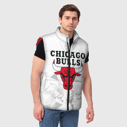 Мужской жилет утепленный 3D Chicago bulls, цвет красный - фото 3