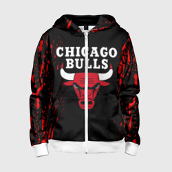 Детская толстовка 3D на молнии Chicago bulls Чикаго буллс