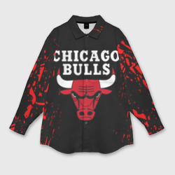 Мужская рубашка oversize 3D Chicago bulls Чикаго буллс