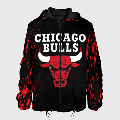 Мужская куртка 3D Chicago bulls Чикаго буллс