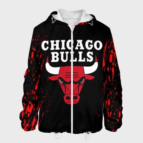 Мужская куртка 3D Chicago bulls Чикаго буллс
