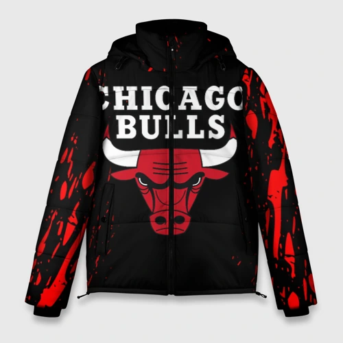 Мужская зимняя куртка 3D Chicago bulls Чикаго буллс