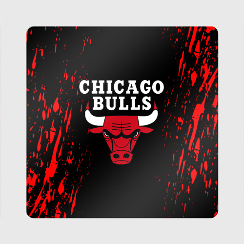 Магнит виниловый Квадрат Chicago bulls Чикаго буллс