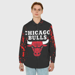 Мужская рубашка oversize 3D Chicago bulls Чикаго буллс - фото 2