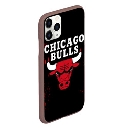 Чехол для iPhone 11 Pro матовый Chicago bulls Чикаго буллс - фото 2