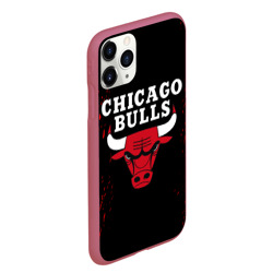 Чехол для iPhone 11 Pro Max матовый Chicago bulls Чикаго буллс - фото 2