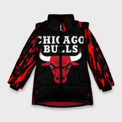 Зимняя куртка для девочек 3D Chicago bulls Чикаго буллс