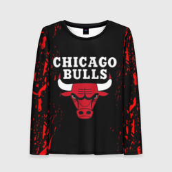 Женский лонгслив 3D Chicago bulls Чикаго буллс