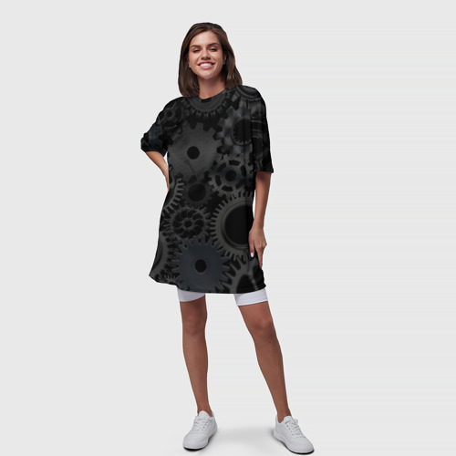 Платье-футболка 3D Механизмы, цвет 3D печать - фото 5