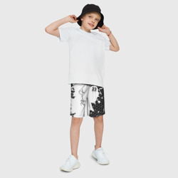 Шорты с принтом Michael Jordan 23 для ребенка, вид на модели спереди №2. Цвет основы: белый