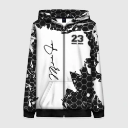 Женская толстовка 3D на молнии Michael Jordan 23