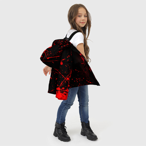Зимняя куртка для девочек 3D God of war, цвет черный - фото 6
