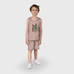 Детская пижама с шортами хлопок Берегись мейнкуна - фото 2