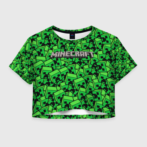 Женская футболка Crop-top 3D Minercraft