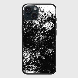 Чехол силиконовый для Apple iPhone 15 матовый Fairy tail logo white