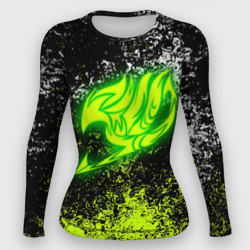 Женский рашгард 3D Fairy tail logo green