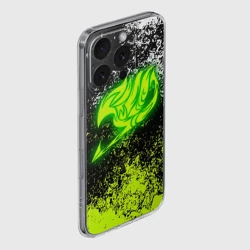 Чехол для iPhone 16 Pro Max силиконовый с защитой камеры Fairy tail logo green - фото 2