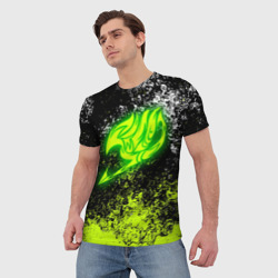 Мужская футболка 3D Fairy tail logo green - фото 2