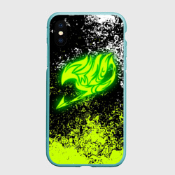 Чехол для iPhone XS Max матовый Fairy tail logo green
