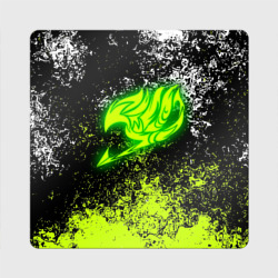 Магнит виниловый Квадрат Fairy tail logo green