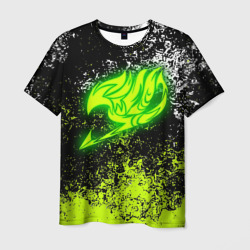 Мужская футболка 3D Fairy tail logo green