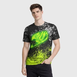 Мужская футболка 3D Fairy tail logo green - фото 2