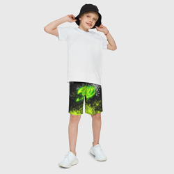 Детские спортивные шорты 3D Fairy tail logo green - фото 2