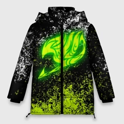 Женская зимняя куртка Oversize Fairy tail logo green