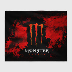 Плед 3D Red grunge monster energy