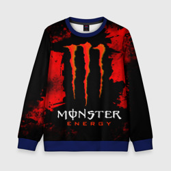 Детский свитшот 3D Red grunge monster energy